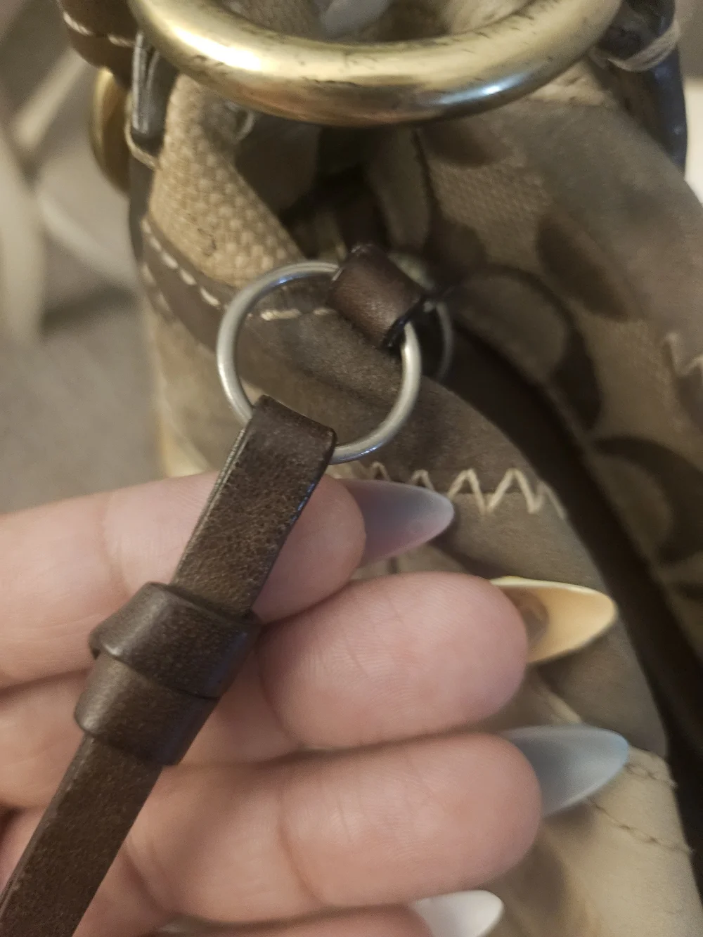 Y2K 90's Coach Patchwork Hobo Bag in Taupe Brown